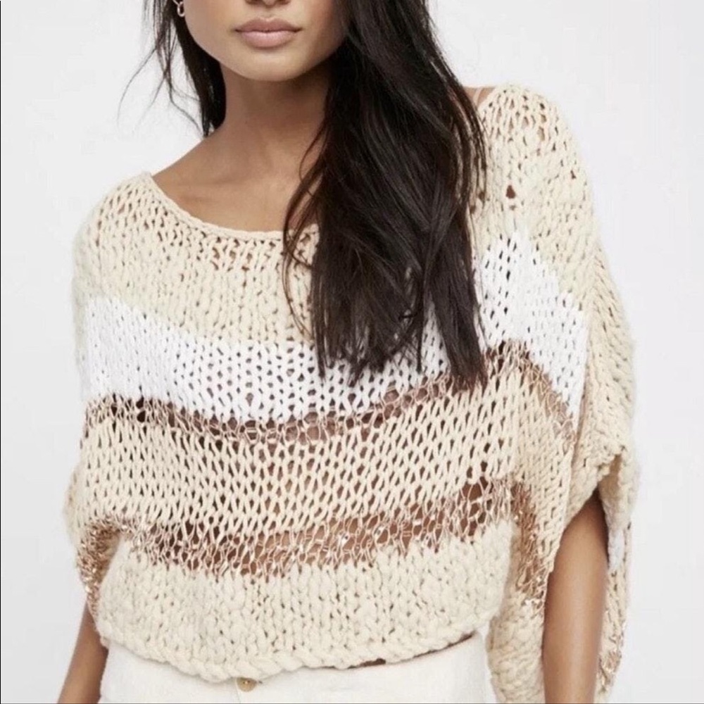 Free People Knit Crop Sweater